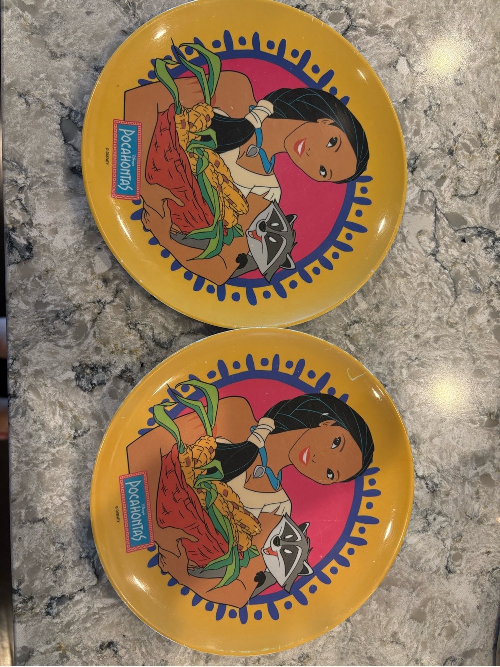 》 vintage Disney Pocahontas Meeko Malamine Zak Designs Plate